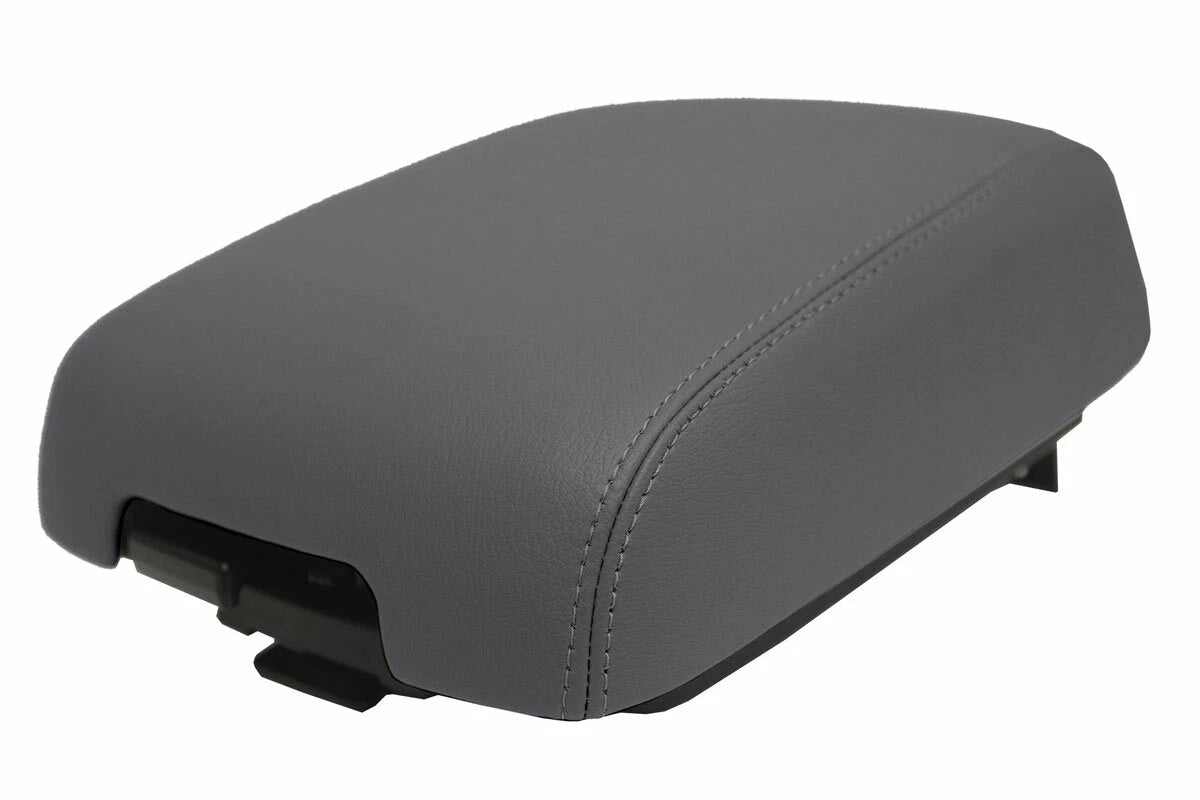 Leather Console Lid Armrest Cover for Mitsubishi Montero (2001–2006) Gray