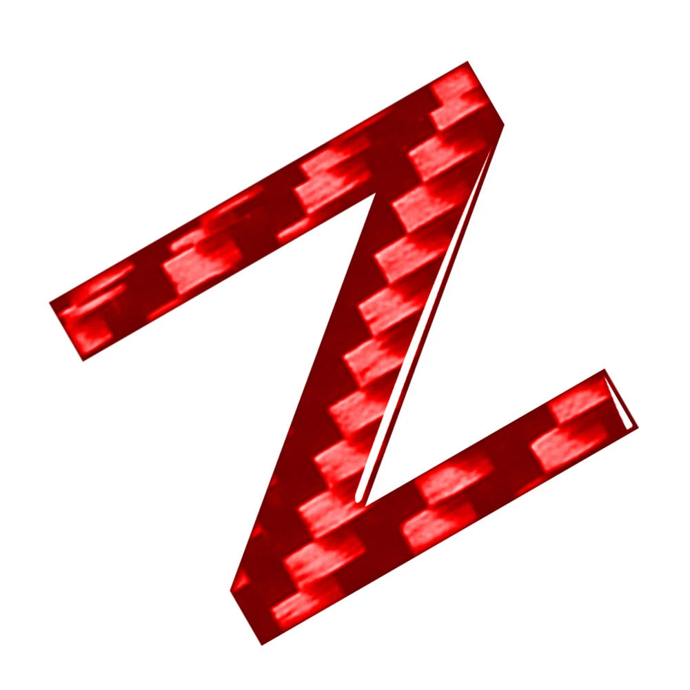 Z Carbon Red Emblem Decals for Car Badge