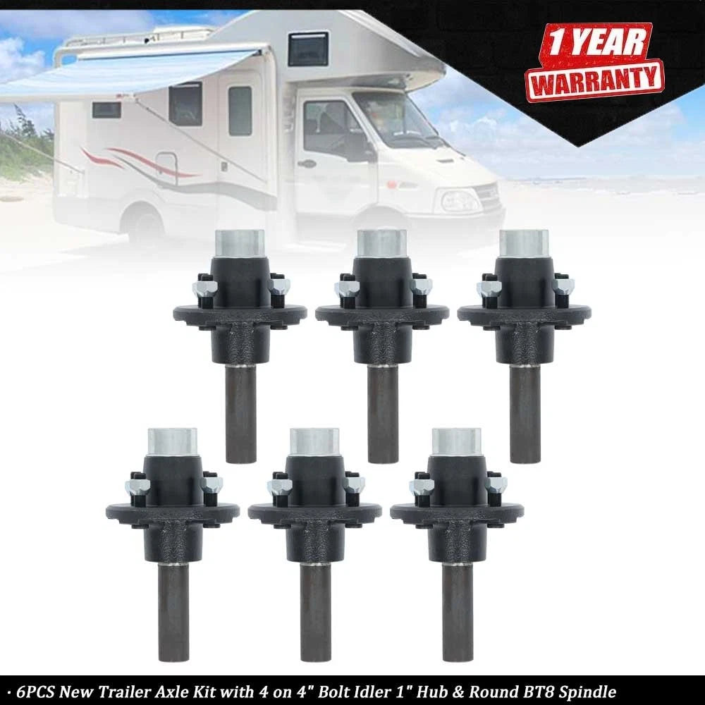 6X Trailer Axle Kit for 4 on 4" Bolt Idler (Year Range Not Specified)