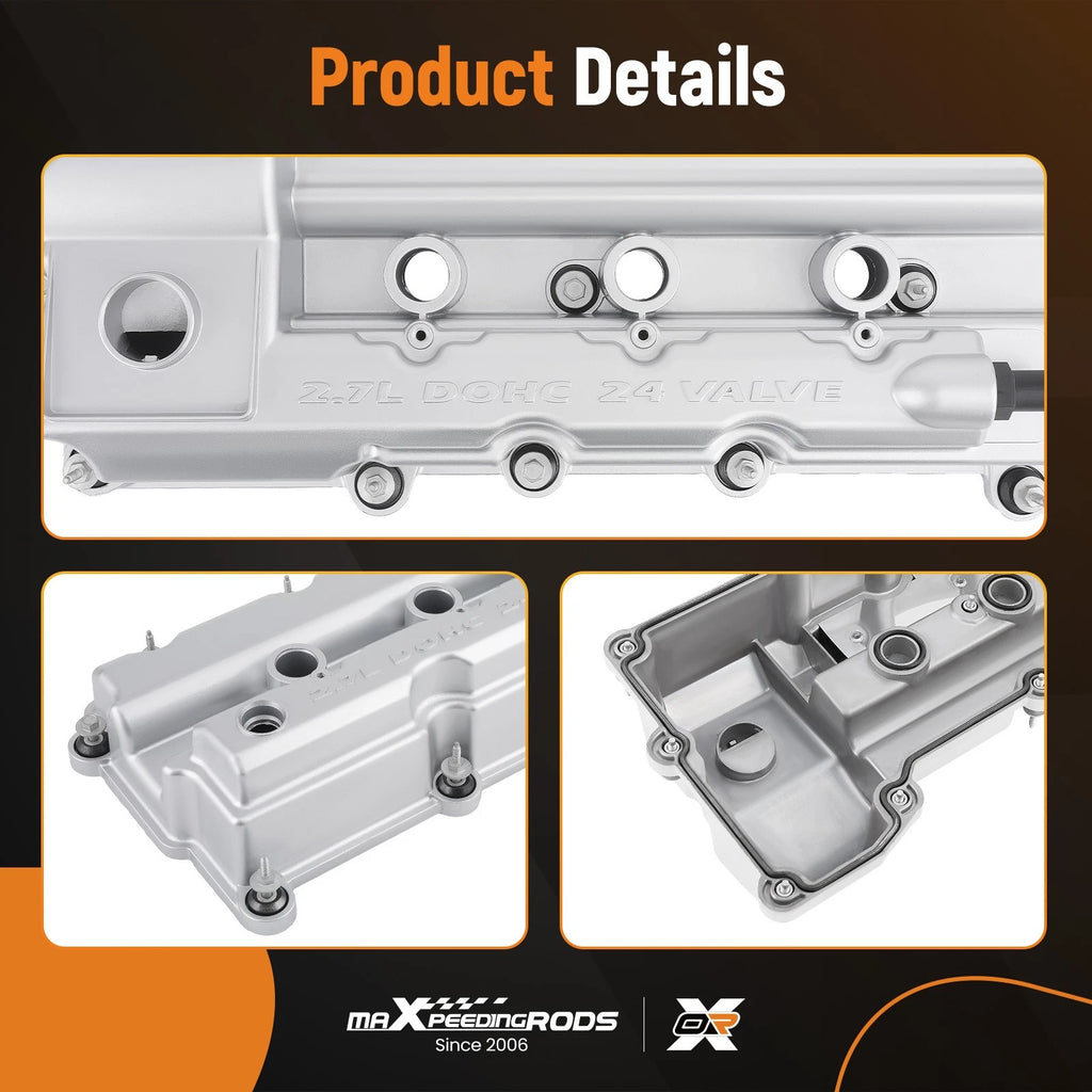 Set of 2 Aluminum Rocker Valve Covers for Dodge Avenger Charger 2.7L (2007–2010)