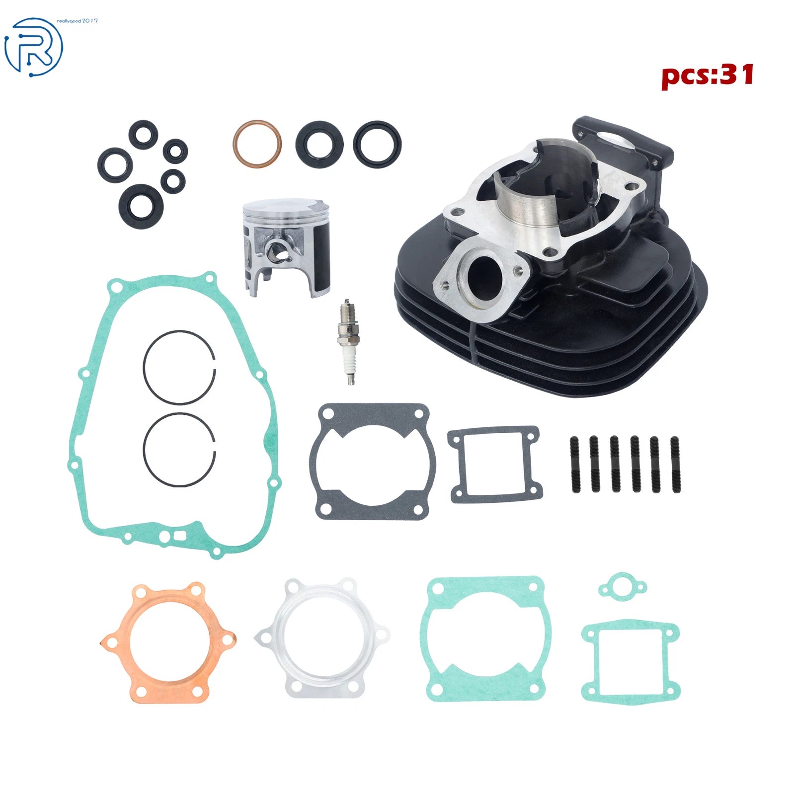 Piston Cylinder Gasket Seal Kit for Yamaha Blaster 200 (1988–2006)