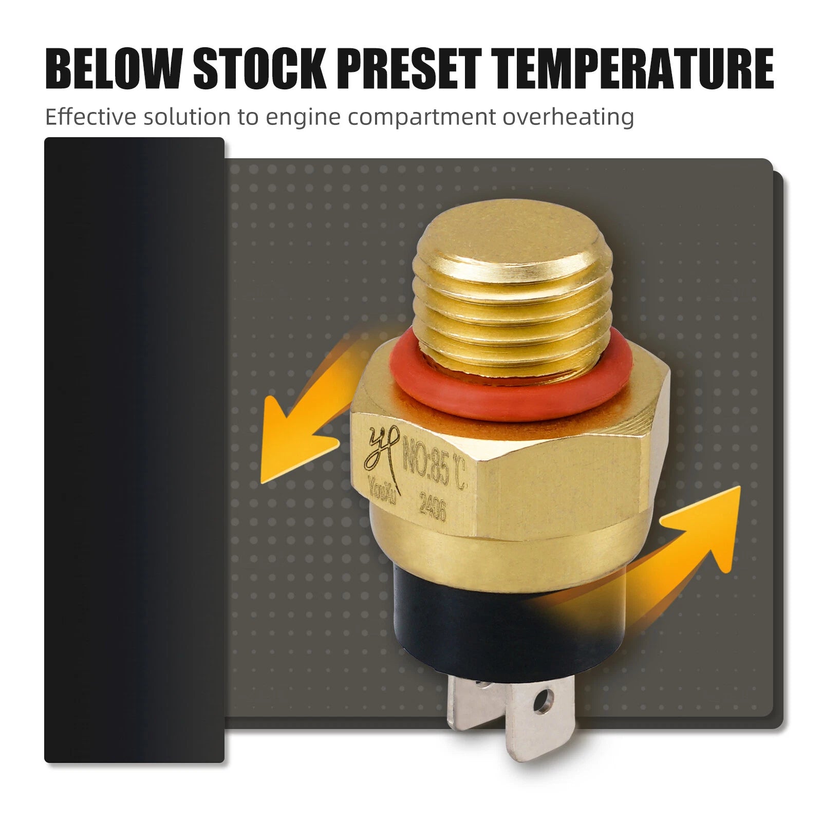 Radiator Coolant Temperature Switch M14x1.5mm 85℃ for KTM XC EXC (2000–2023)