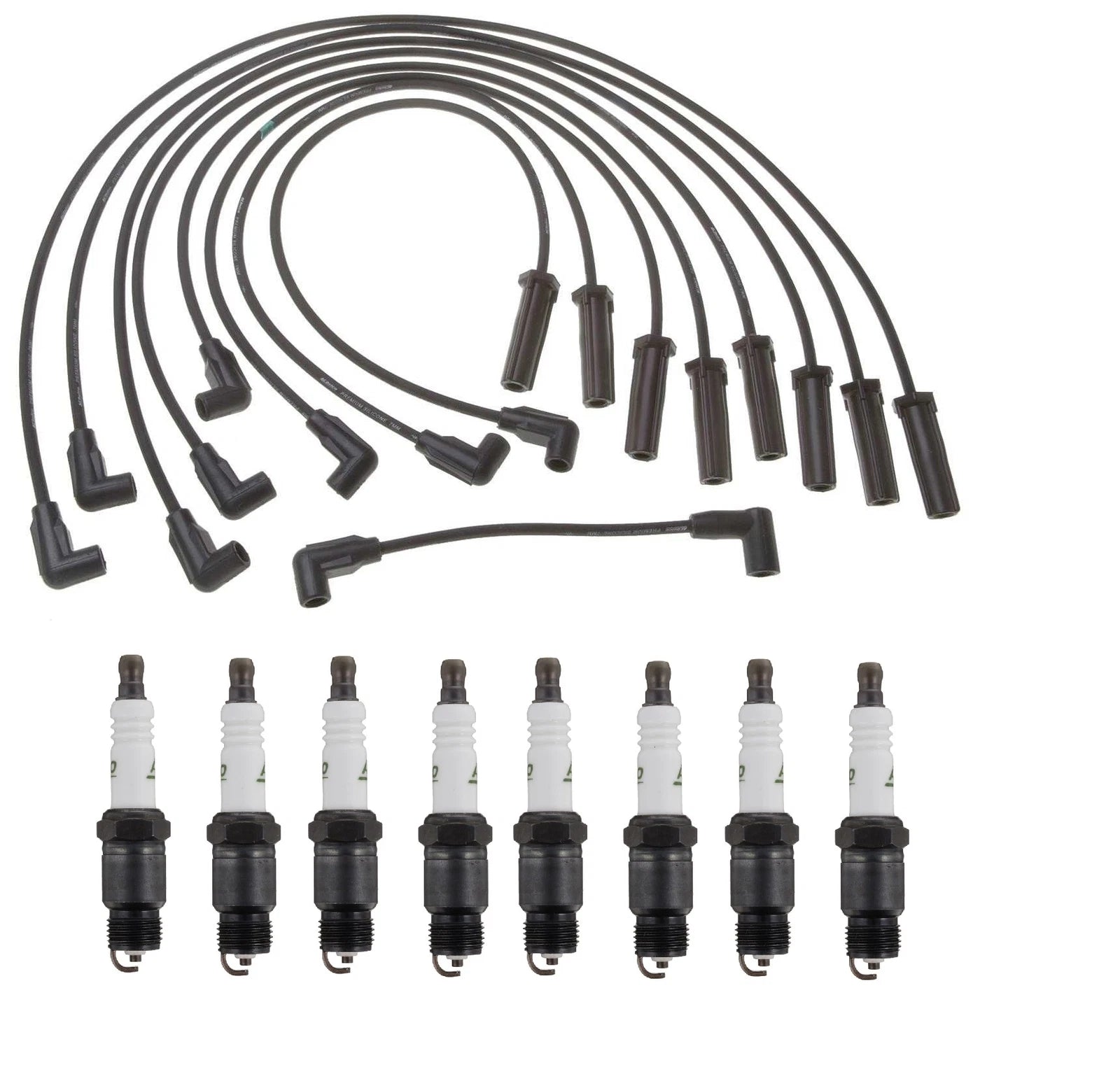 Ignition Wire Set & 8 ACDelco Spark Plugs for Chevy GMC 7.4 V8 (1996–2002)