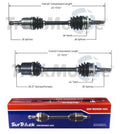 Set of 2 Front CV Axle Shafts for Ford Escort (1997–2002)