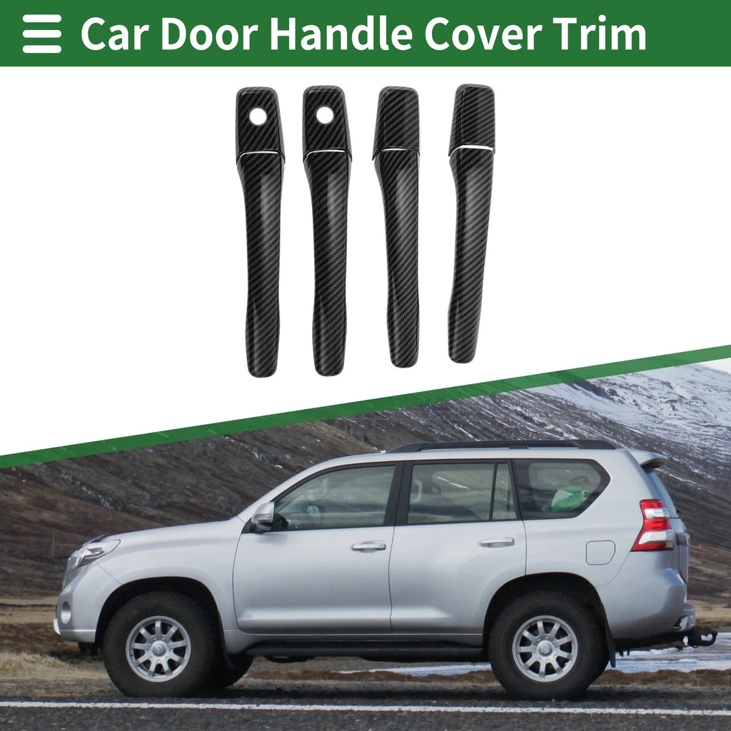 Car Door Handle Cover Trim for Mitsubishi Lancer EVO (2002–2007) Carbon Fiber Black