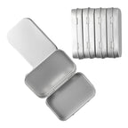 6x Metal Box Container for Cosmetics (Lip Gloss, Herbs)