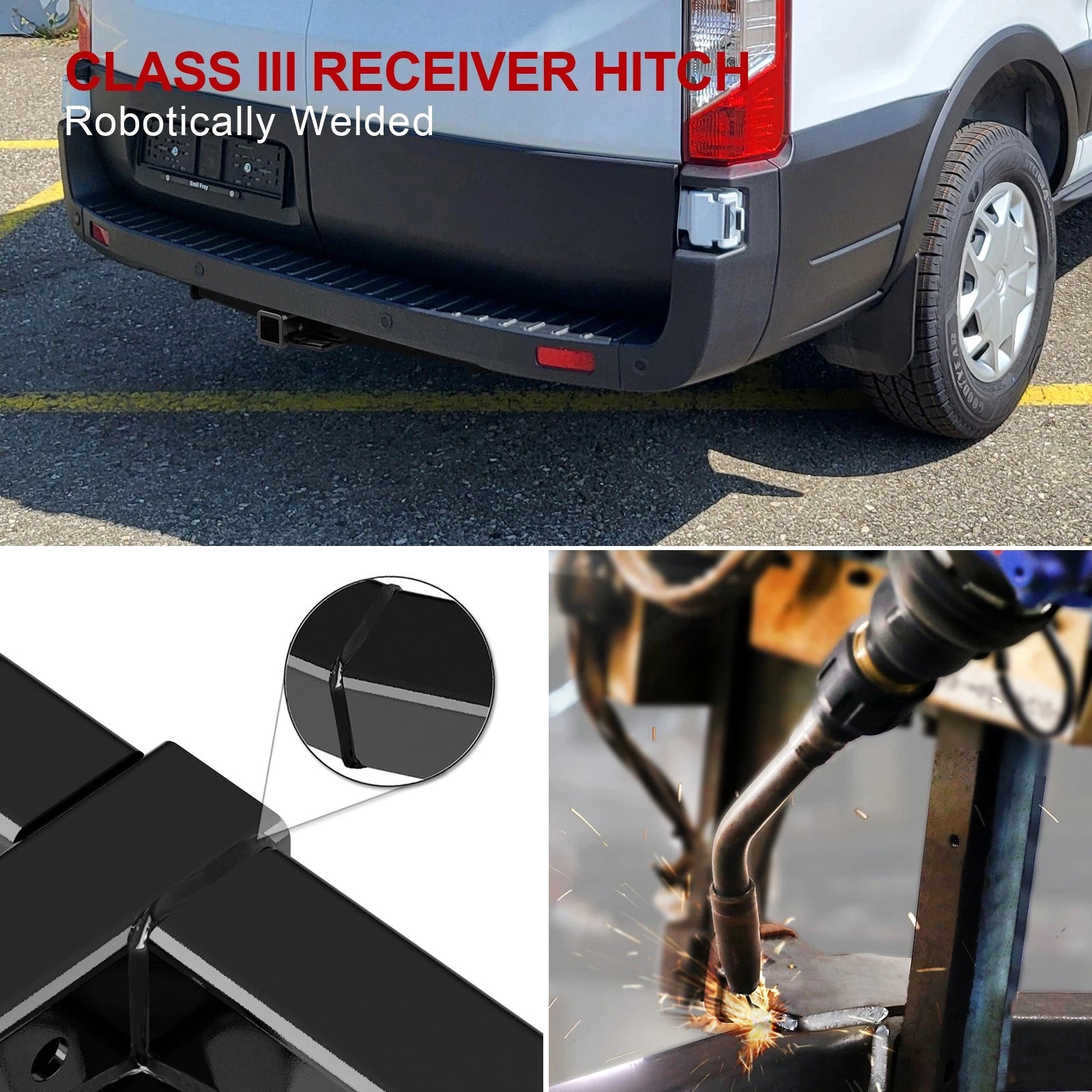 2 Inch Trailer Hitch Receiver for Ford Transit-150/250/350 (2015-2023)