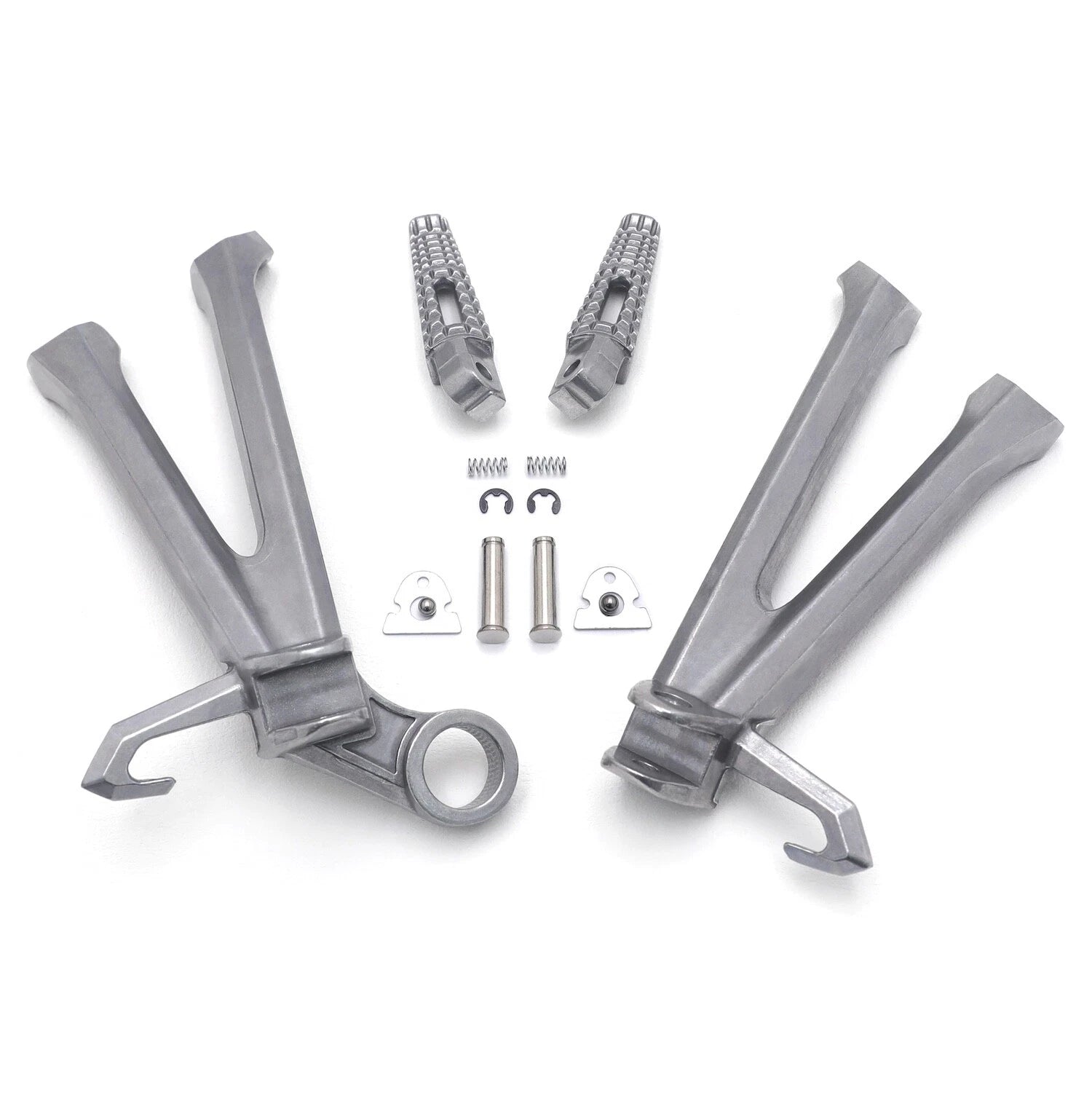 Silver Rear Passenger Foot Pegs Footrest Bracket for Suzuki GSX-R 600 750 (2011–2023)