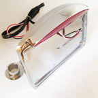 Side Mounted License Plate Assembly for Motor (Chrome, LED)