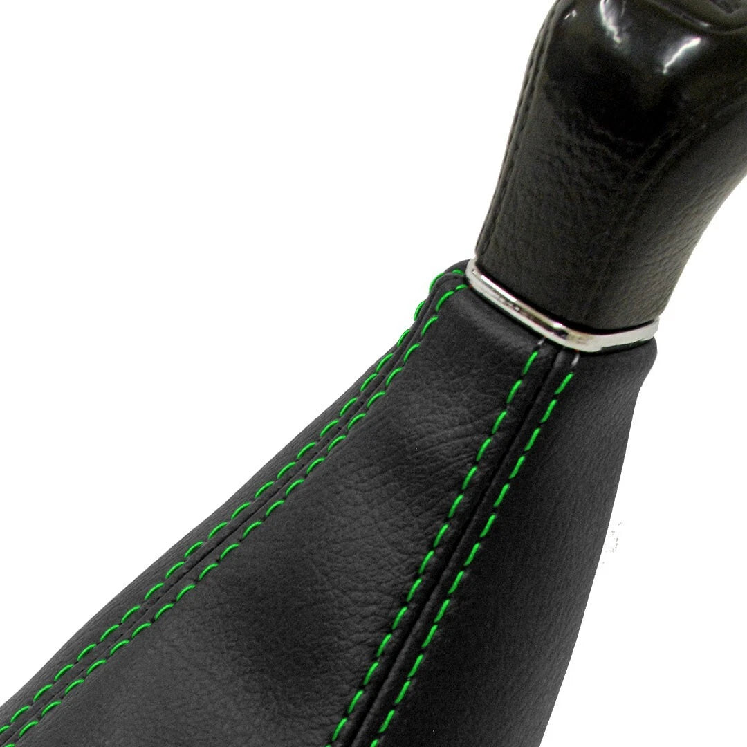 Manual Shift Boot Cover for Honda Civic (1998–2002) Black Green Stitch