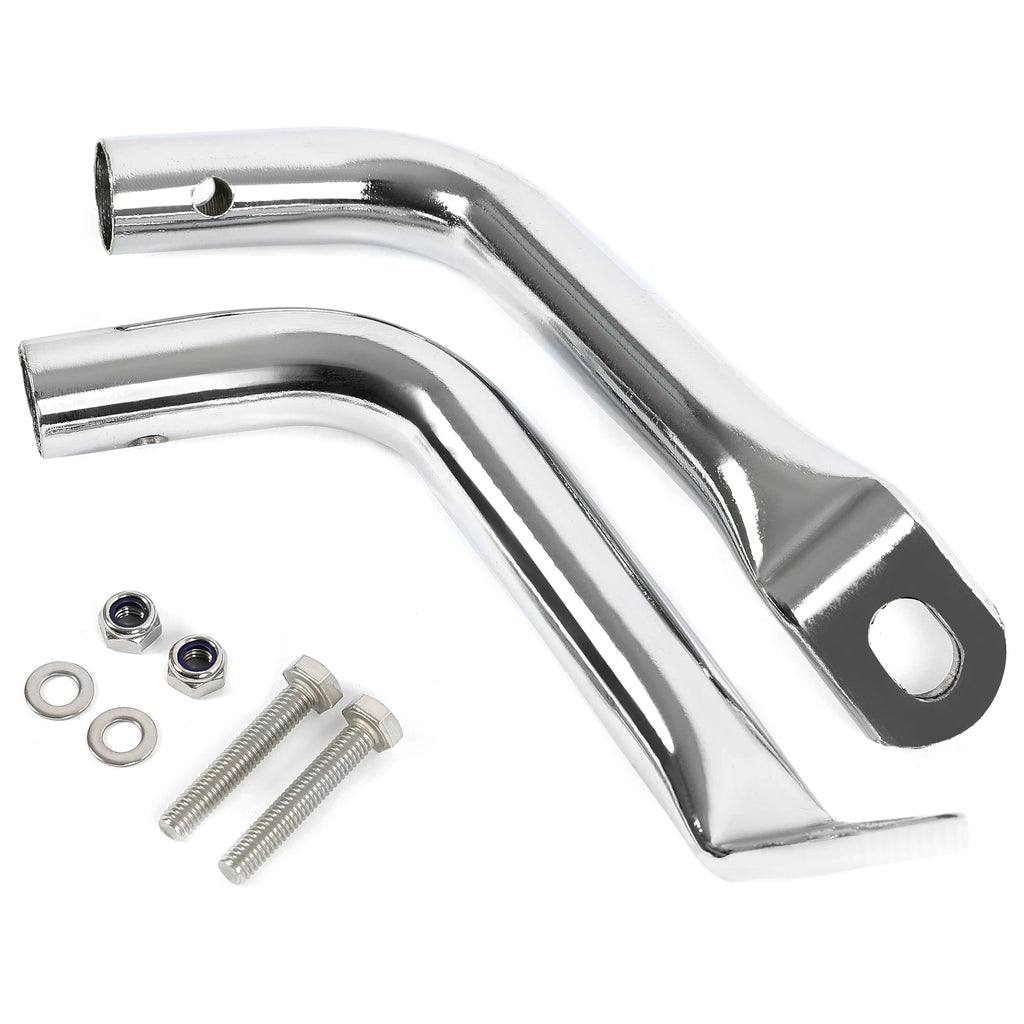 2X Chrome Saddlebag Guard Eliminator Brackets for Harley Touring (1993–2013)