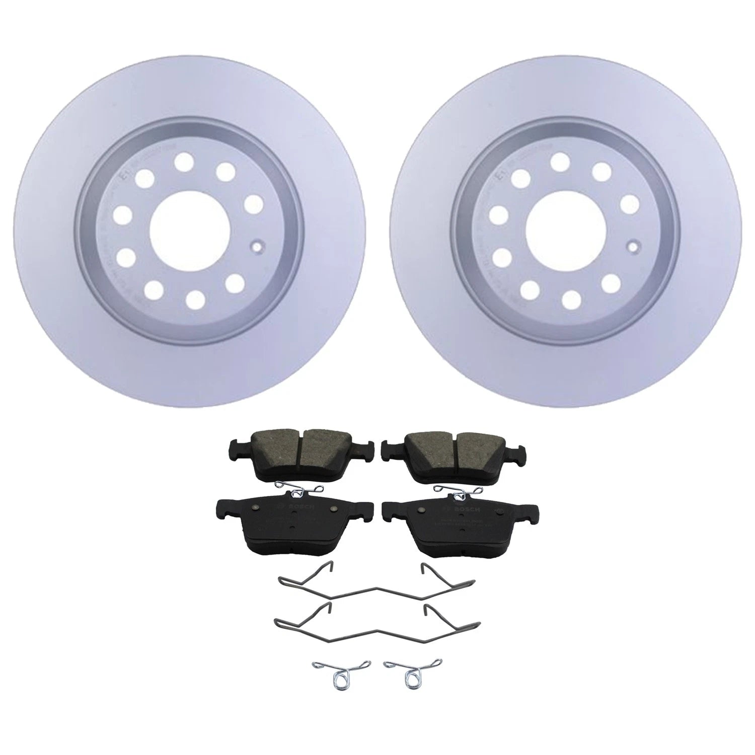 Set of 4 Hella Rear Rotors & Bosch QuietCast Pads for Q3 Jetta Tiguan (2011–2021)