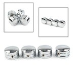 4 x Chrome Spark Plug Head Bolt Cap Covers for Harley Twin Cam (1999-2017)