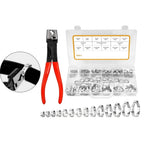 Hose Clamp Set of 160 Pcs with Pliers for Automotive, Marine, Industrial