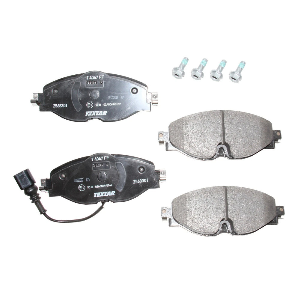 Set of 4 Textar Front Disc Brake Pads with Sensor for Audi A3 TT Quattro VW Golf (2013–2020)