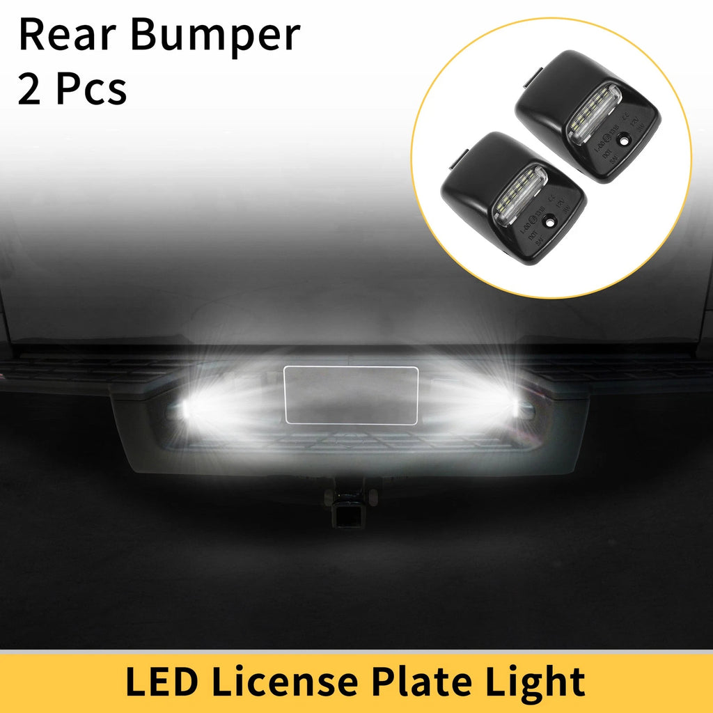 2X License Plate Light Tag Lamp White for Toyota Tundra (2000–2013)
