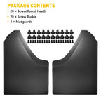 Set of 4 Black Splash Guards for Ford F-150