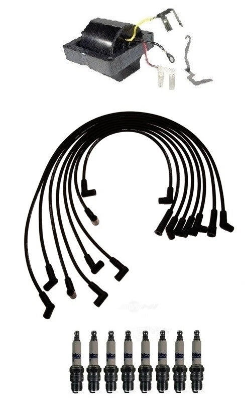 Ignition Wires & Spark Plugs Kit for Chevy C20 C30 GMC C3500 (1973–1991)