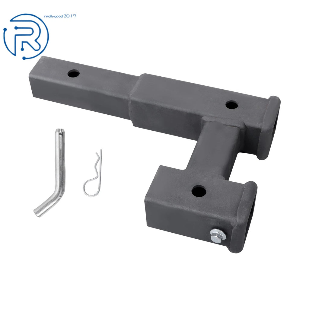 Adjustable Dual Ball Hitch Adapter for 2 Inch Receiver (5000LB Capacity)