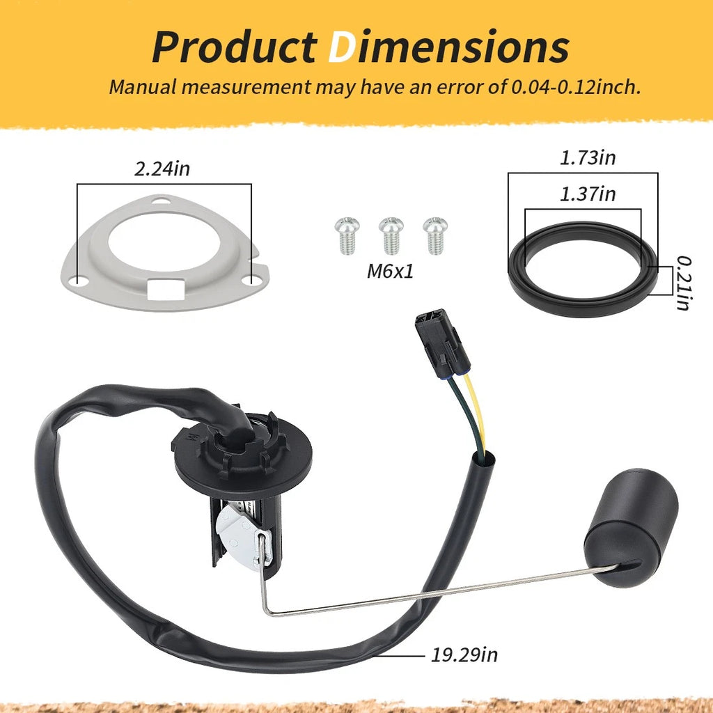 Fuel Sending Unit Sensor + Set Plate for Honda (37080-HP0-A01, 37080HP0A01)