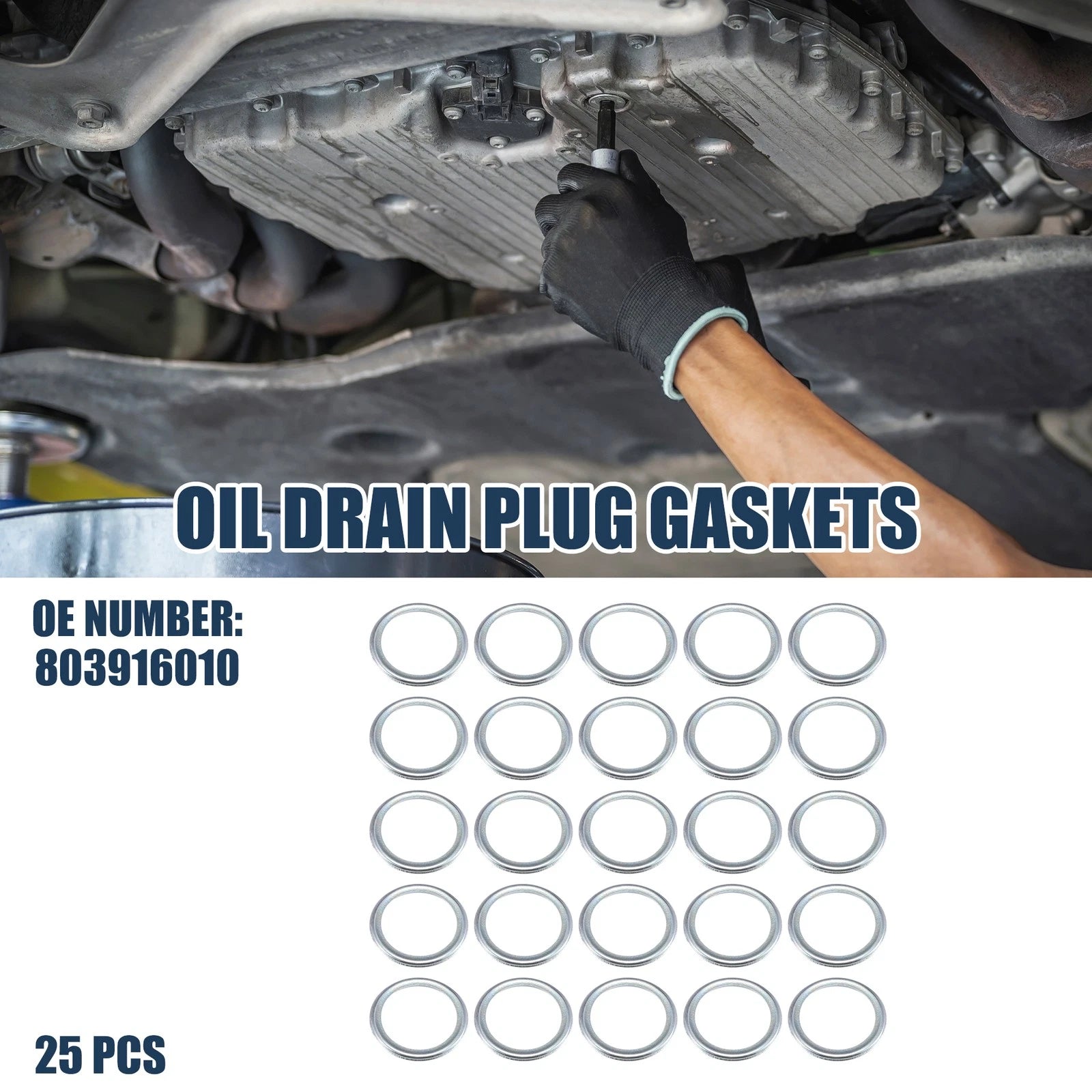 25pcs Oil Drain Plug Gaskets 16mm ID No.803916010 for Subaru WRX (2015–2023)