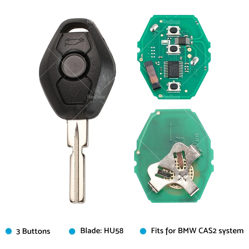 3 Button Remote Key 315MHz ID46 CAS2 for BMW 3 5 X3 (E46)