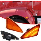 LED Front Cab Flare Side Marker Turn Signal Lights for Kenworth T660 (2004–2019)