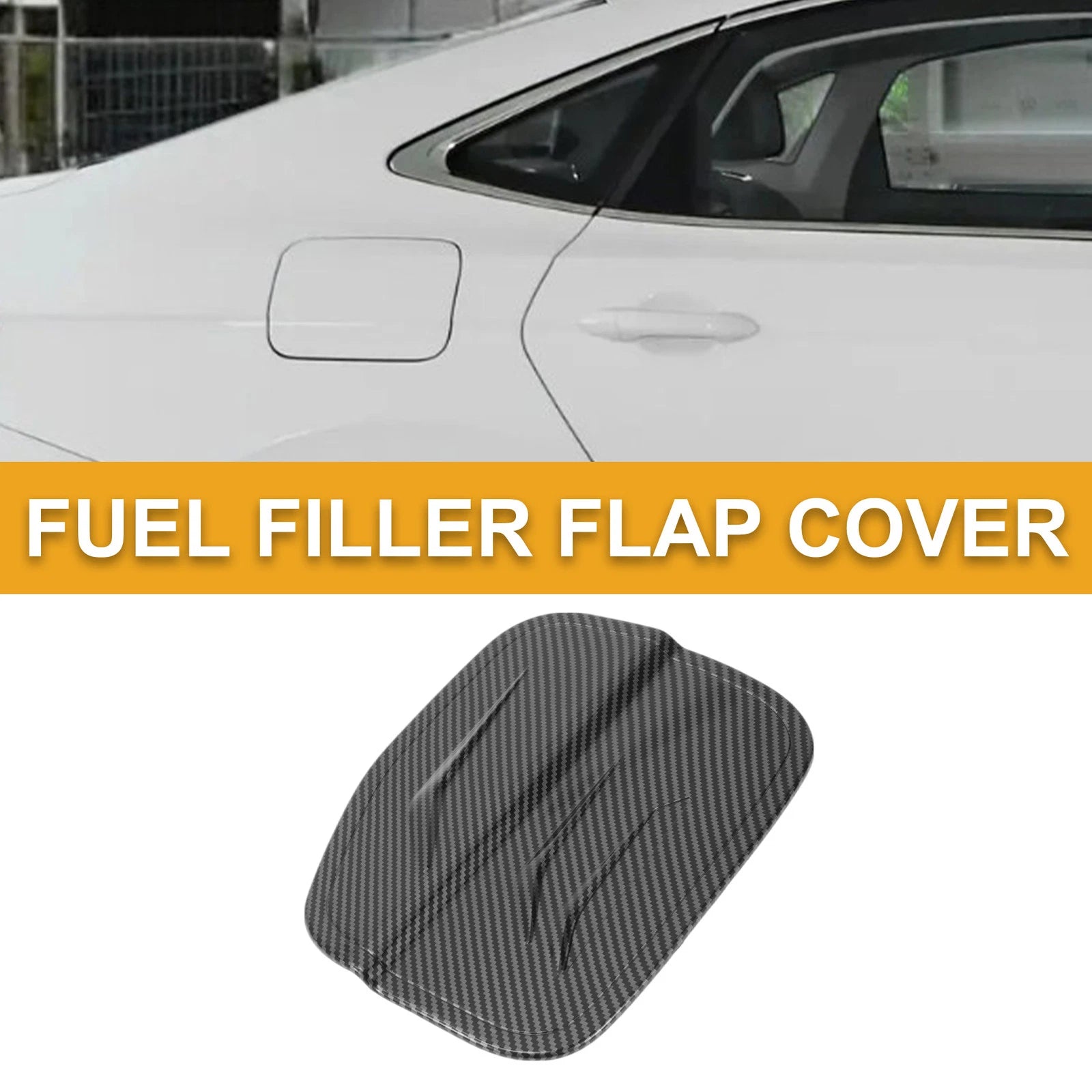 Fuel Tank Door Cap for Honda Accord (2023–2025) Carbon Fiber Black