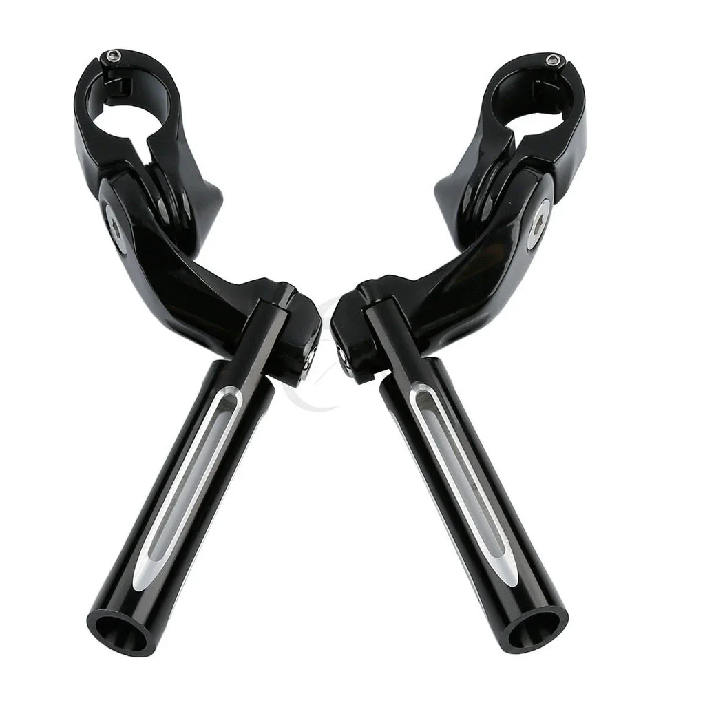 1 1/4" Adjustable Black Footrest Pegs for Harley