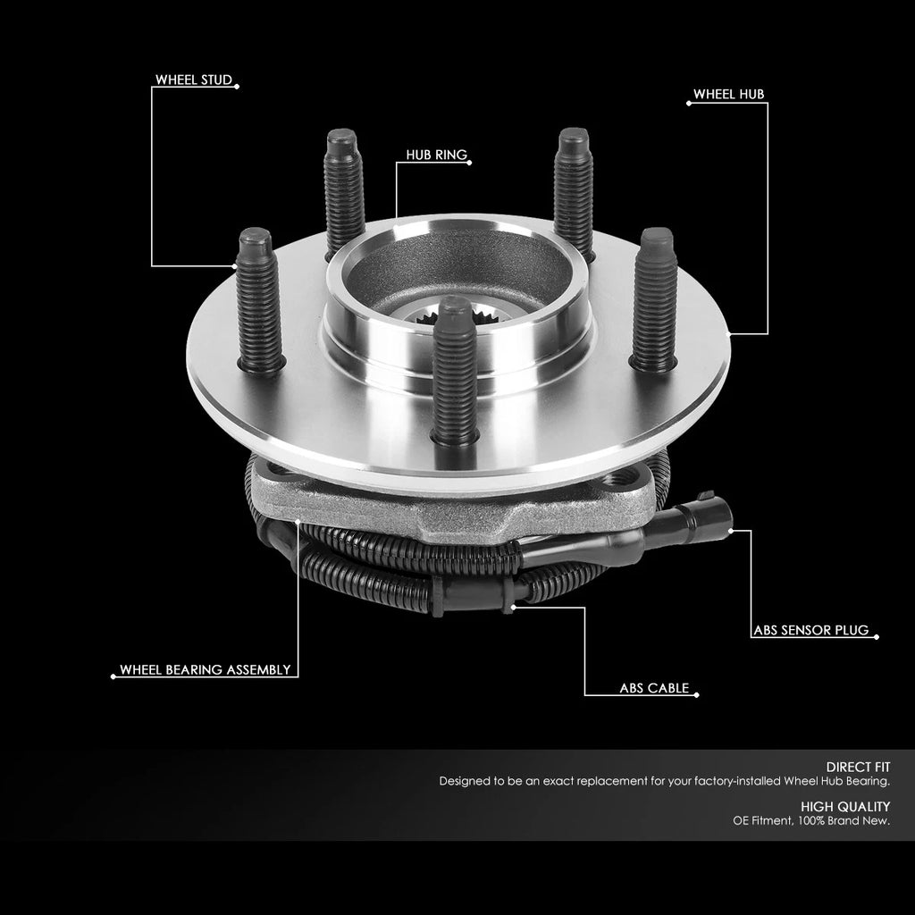 Front Wheel Bearing Hub Assembly for Ford F-150 Heritage 4WD (2000–2004)