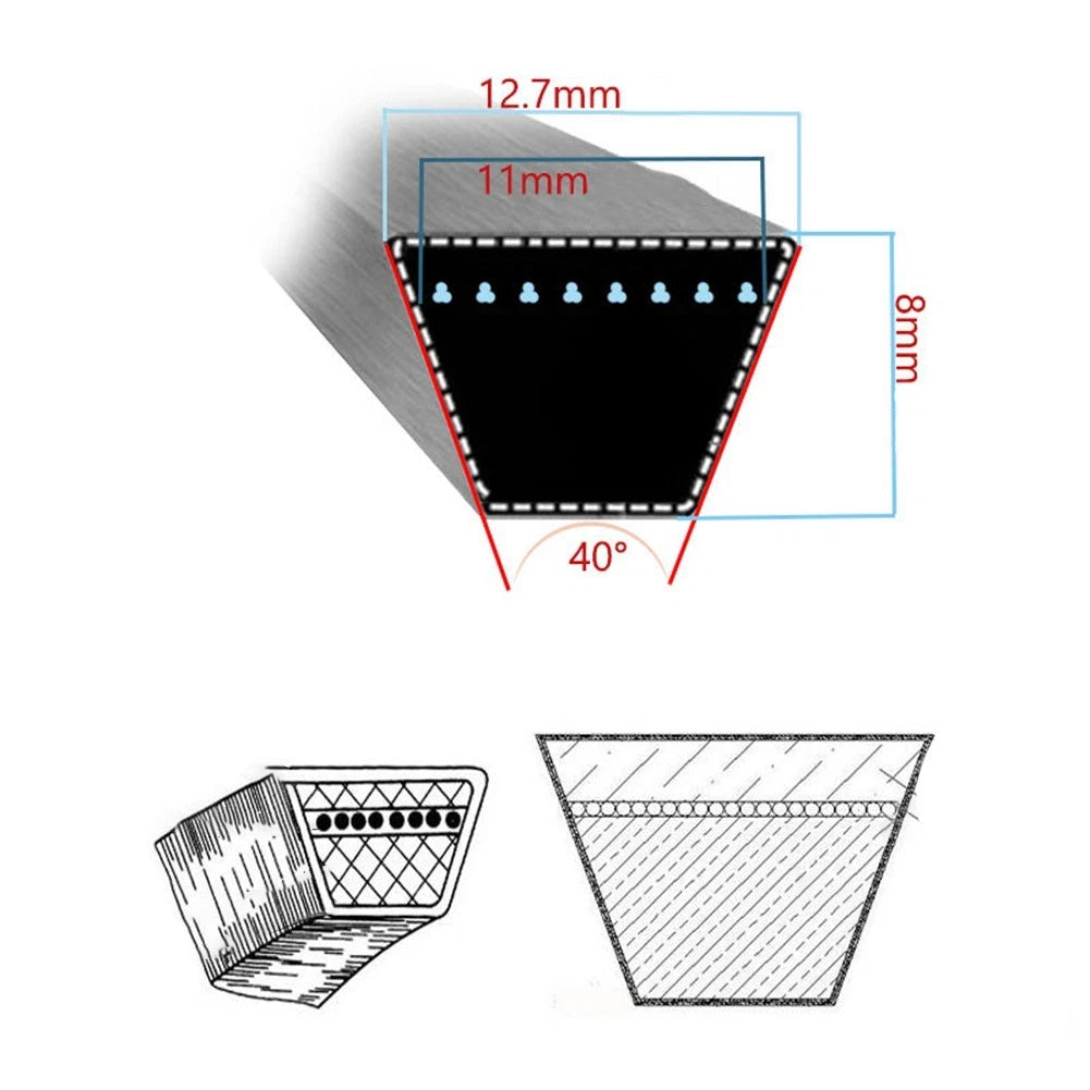 12x V Belt for 42in Deck Compatible with 95404045 75404045