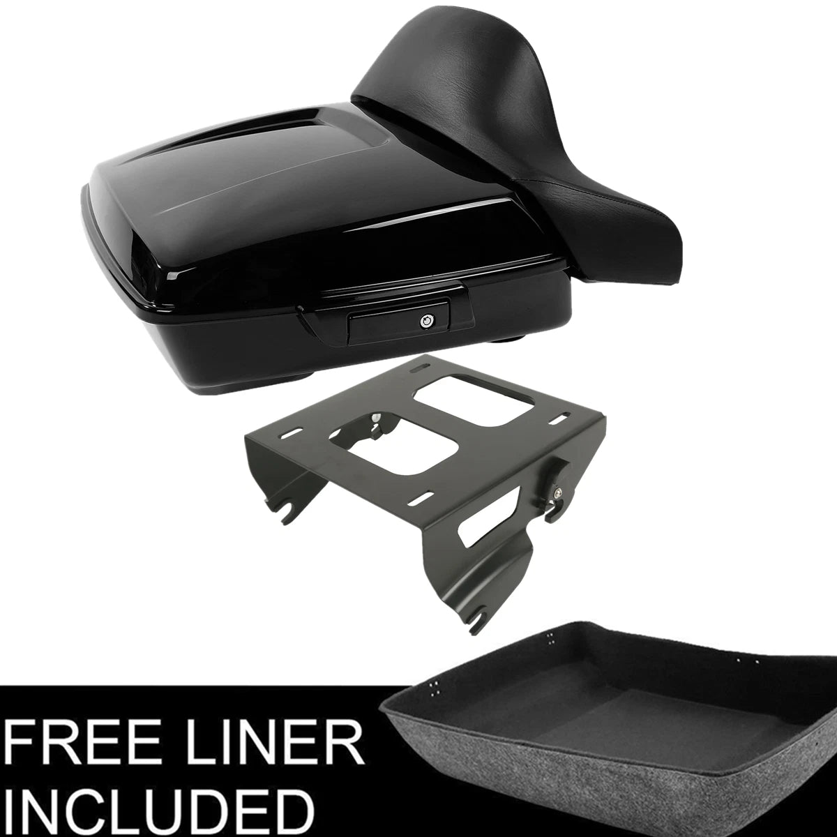 Chopped Trunk Pad Mount Rack for Harley Touring Street Road Glide (2014–2026)