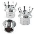 Crown Front Axle Nut Covers  For Harley Softail Sportster Road King Chrome