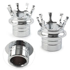 Crown Front Axle Nut Covers  For Harley Softail Sportster Road King Chrome