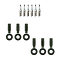 Set of 6 Denso Iridium Spark Plugs & NGK Coil Boots for Mazda Tribute (2001–2008)