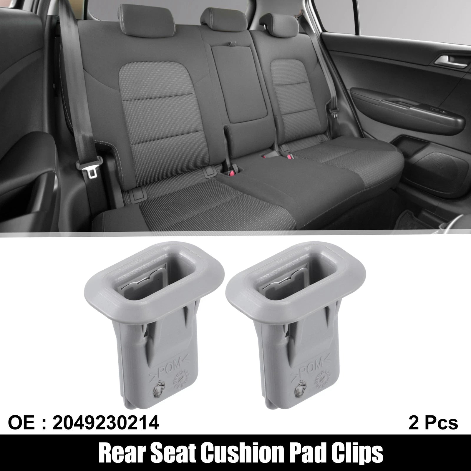 2 Pack Rear Seat Cushion Pad Clips for Mercedes-Benz A220 (2019–2021)