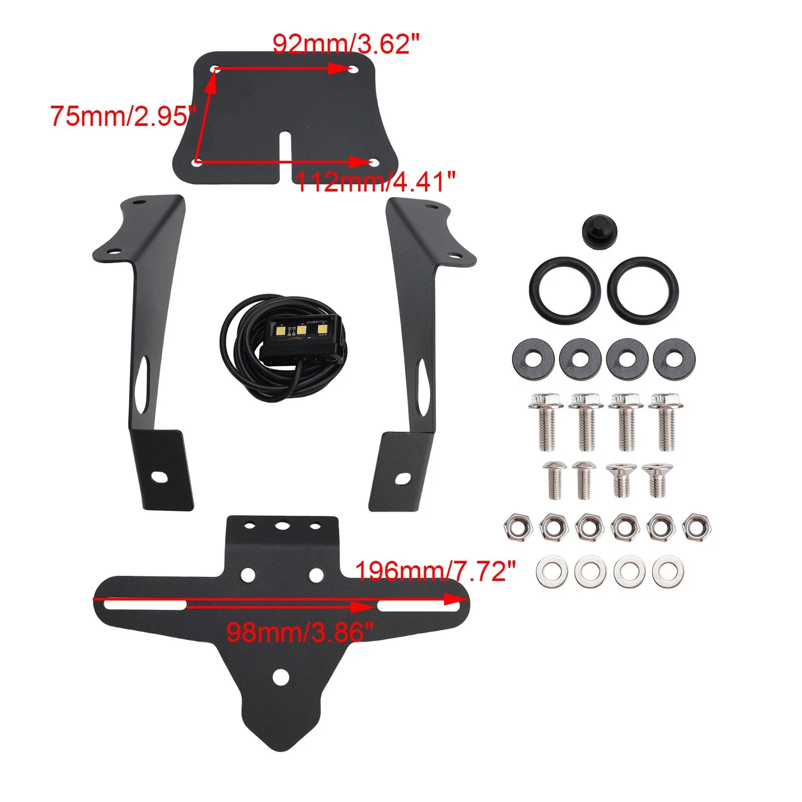 License Plate Holder Frame for Yamaha YZF-R25 YZF-R3 MT-25 MT-03 (2014–2023)