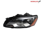 Set of 2 Halogen Headlights for Volkswagen Passat (2012–2015) Black Housing