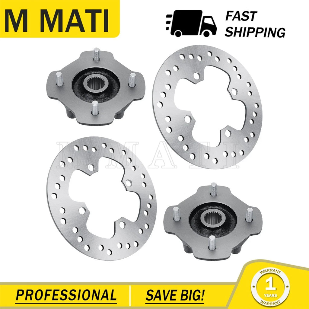 2X Front Wheel Hub & Disc Rotor for Honda Rancher 420 TRX420FA/FE/FM (2014–2024)