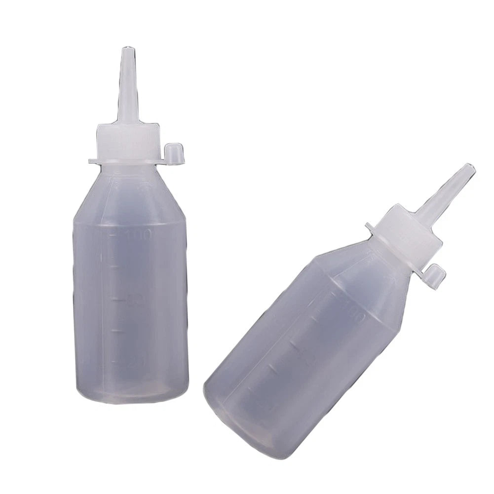 2X 100ml PE Dispensing Bottle with Graduated Scale for Flux Paste Measurement