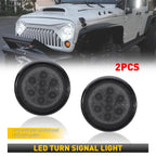 LED Front Amber Turn Signal Lights for Jeep Wrangler JK (2007–2018)