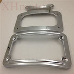 Chrome Laydown Curved License Plate Bracket for Harley Street Glide/Road Glide (2014–2023)