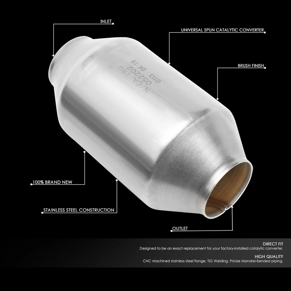 Universal Fit Weld On Catalytic Converter Exhaust Pipe 2" Inlet