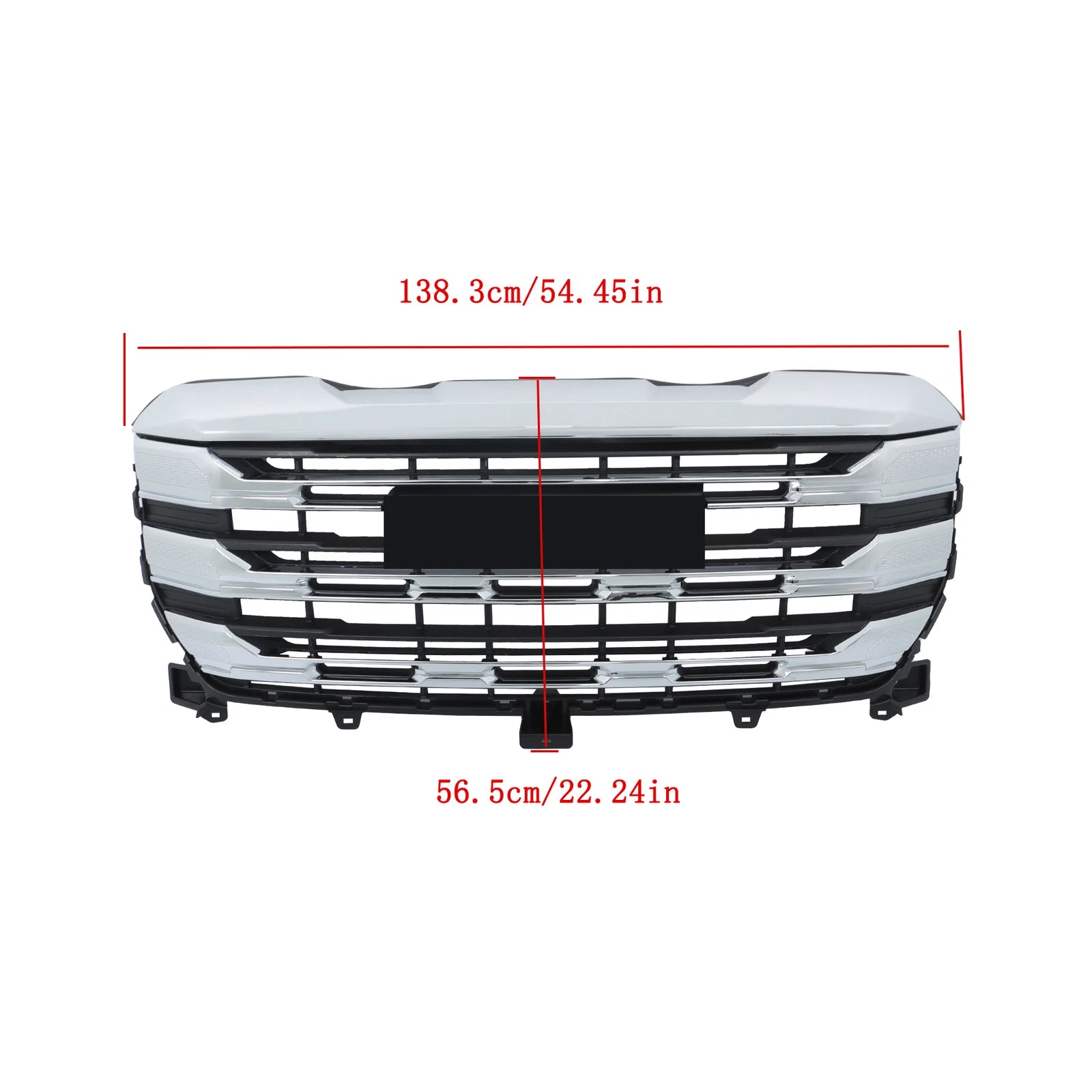 Front Upper Bumper Grille for GMC Sierra 1500 SLE (2022-2024) Chrome