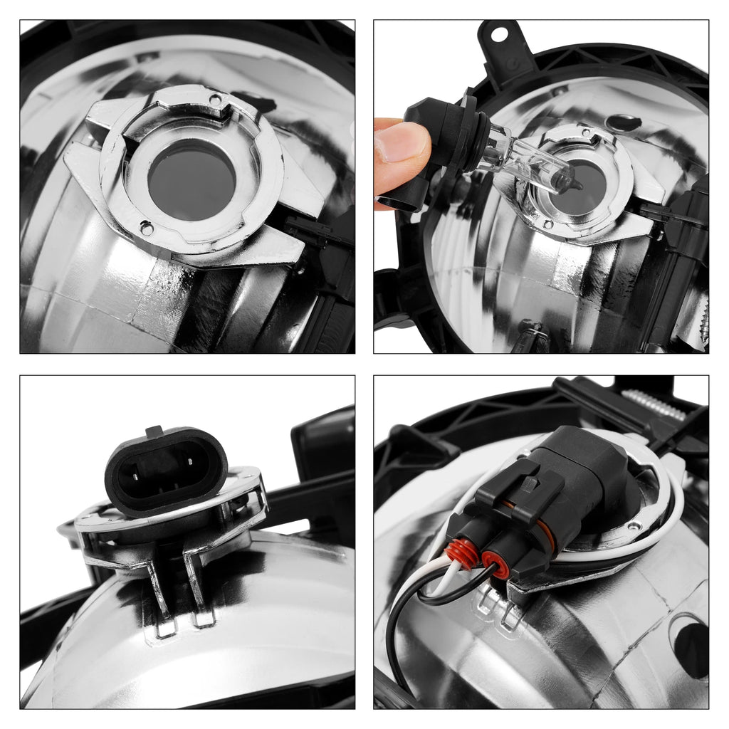 2Pcs Fog Lights for Ford Mustang GT (2005–2009) Clear Lens W/Bulbs LH & RH