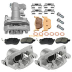 Front & Rear Brake Calipers w/Pads for Honda Pioneer 500 520 (2016–2023)