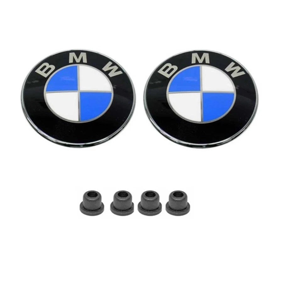 Set of 2 Trunk Lid Emblems & 4 Grommets for BMW E36 (1992–1999)