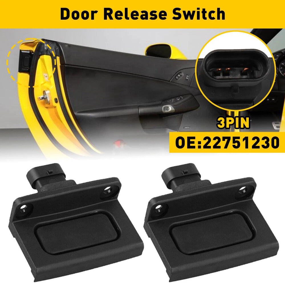 2X Exterior Door Outer Handle Release Switch for C6 Corvette (2005–2013) 22751230