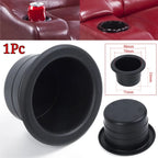 Cup Holder for RV Car Marine Boat Trailer (Plastic Black)