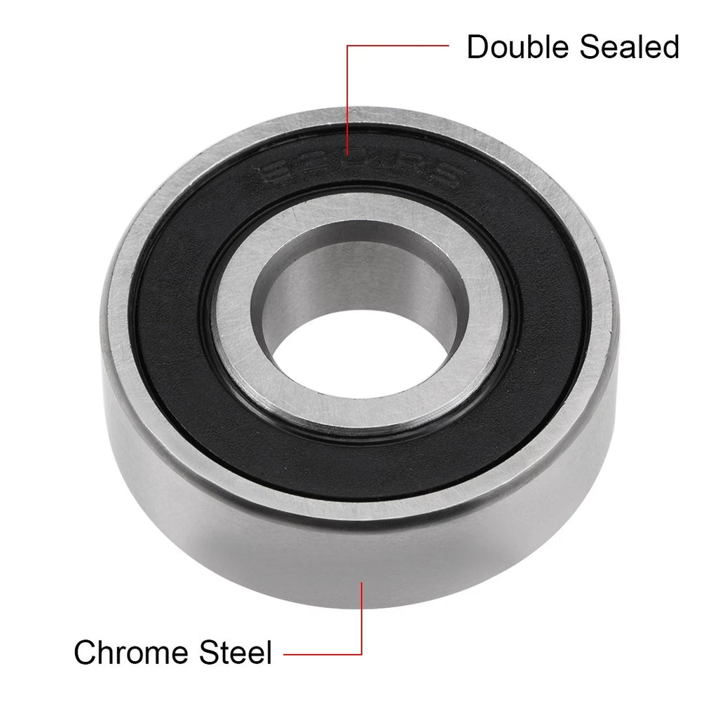 Set of 2 6201-2RS Ball Bearings for Various Models (12x32x10mm)